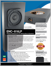 In-Ceiling / Wall Subwoofers Catalog - Thumb