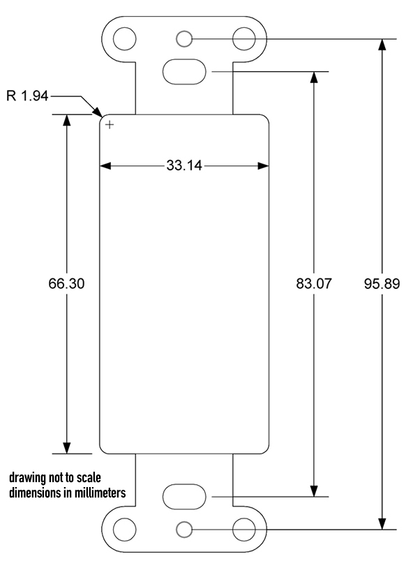 Rj 11 Phone Jack Plate Pro Wire Iw 1rjg Oem - Decora Wall Plate Dimensions